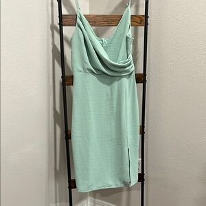 Mint Green Draped Dress